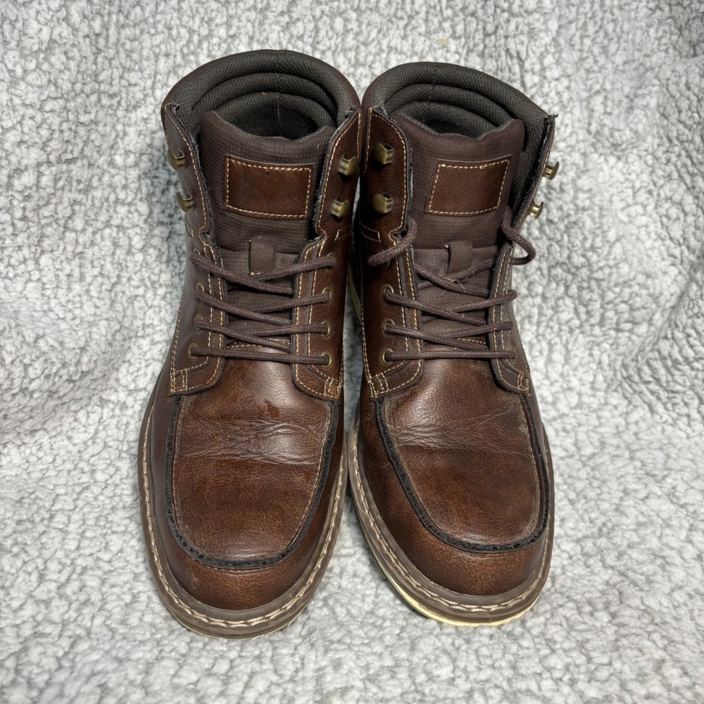 Academy Ltd Mens 11D Brown Moc Toe Lace Up Ankle Work Boots 167251